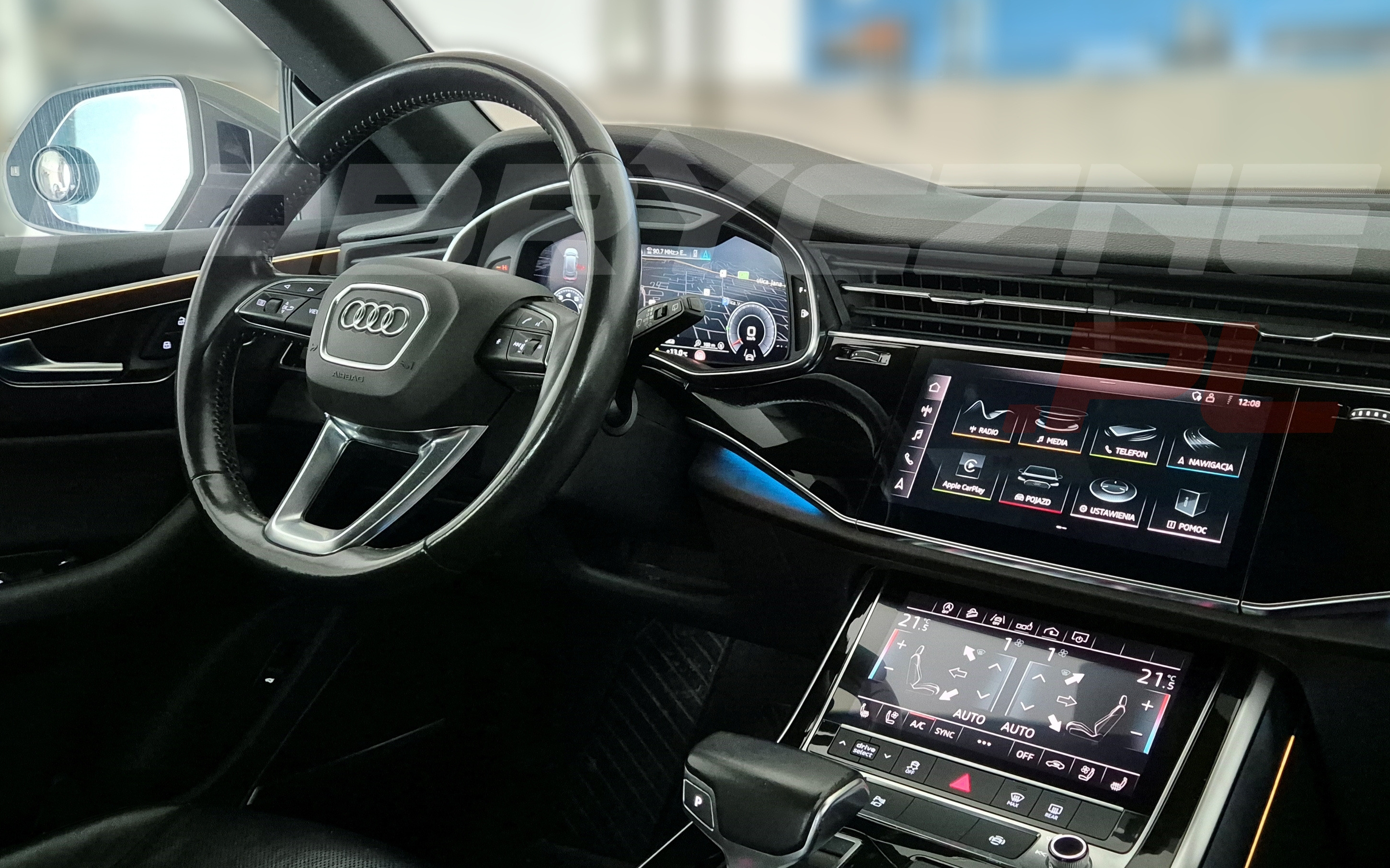 Audi Q8 z USA. Polskie menu, polski lektor, sterowanie głosowe, mapy, CarPlay i AndroidAuto.